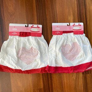 NEW Two Half / Waist Heart Aprons